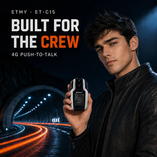 ETMY ET-C15 4G PoC Radio — Fashion Walkie Talkie for Car Meets & Mountain Runs