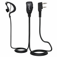 ETMY ET-ER20 Single-Ear Walkie-Talkie Headset | K Connector | 360° Rotating Clip | Compatible with Kenwood TK Series