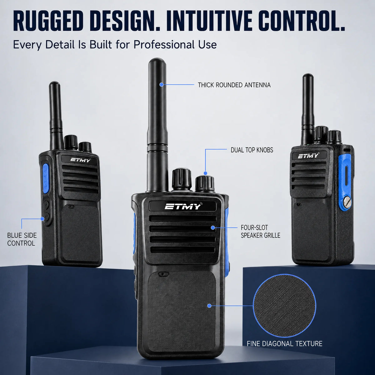 ETMY ET-D330 IP67 Waterproof Digital Walkie-Talkie — 10W AES256 DMR Two-Way Radio