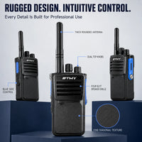 ETMY ET-D330 IP67 Waterproof Digital Walkie-Talkie — 10W AES256 DMR Two-Way Radio