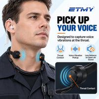 ETMY ET-ER400 Throat Control Air Duct Walkie Talkie Earpiece