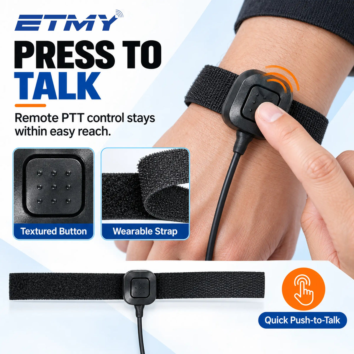 ETMY ET-ER400 Throat Control Air Duct Walkie Talkie Earpiece