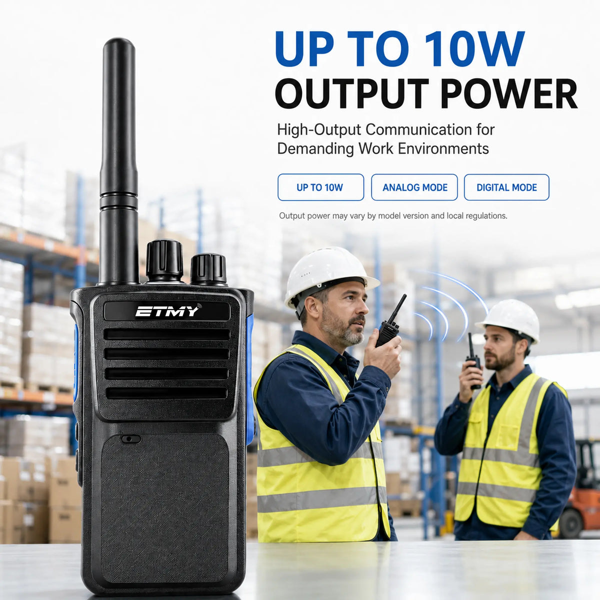 ETMY ET-D330 IP67 Waterproof Digital Walkie-Talkie — 10W AES256 DMR Two-Way Radio