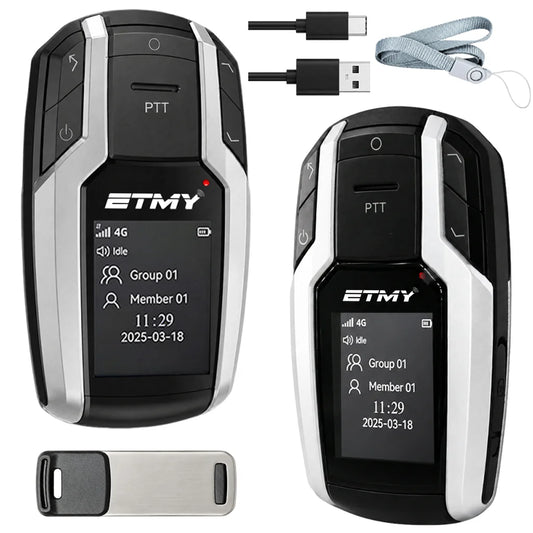ETMY ET-C15 4G PoC Radio — Fashion Walkie Talkie for Car Meets & Mountain Runs