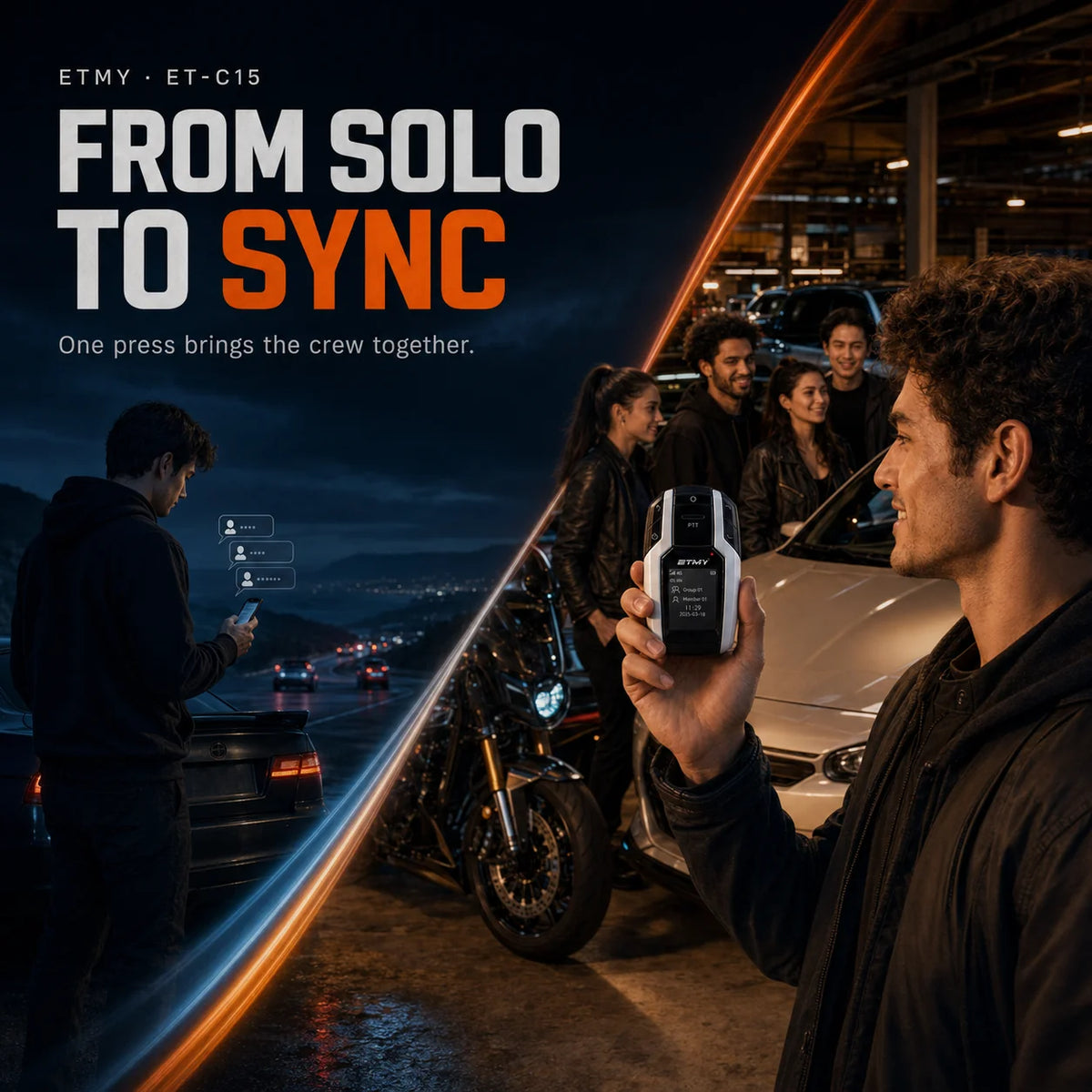 ETMY ET-C15 4G PoC Radio — Fashion Walkie Talkie for Car Meets & Mountain Runs