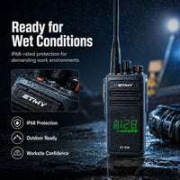 ETMY ET-538 Professional Waterproof Walkie-Talkie VHF 136–174 MHz / UHF 300–400 MHz / 400–520 MHz