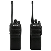 ETMY ET-99 Slim UHF walkie-talkie with 1500mAh battery, 5V USB charging, 16 channels, and CTCSS/DCS